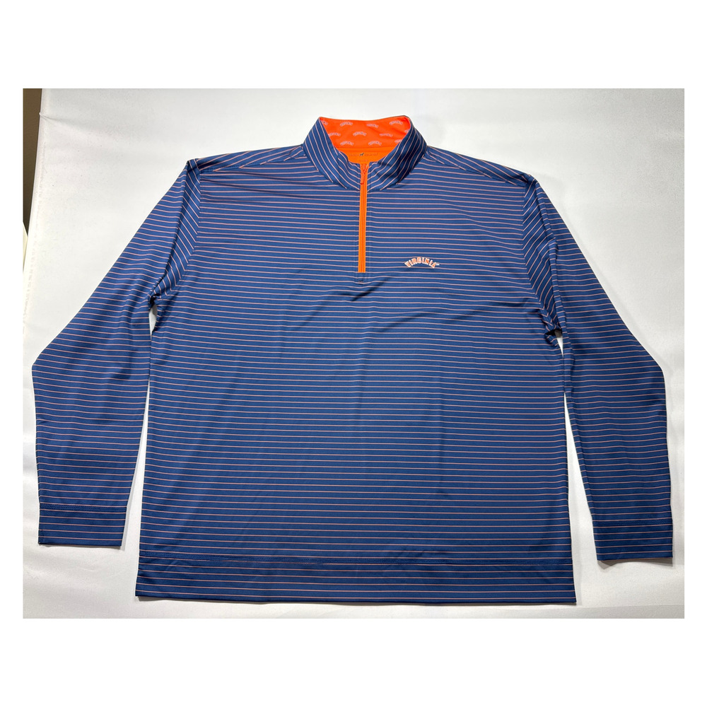 Horn Legend Men's‎ Virginia Blue Orange 1/4 Zip Performance Pullover - Size 3XL